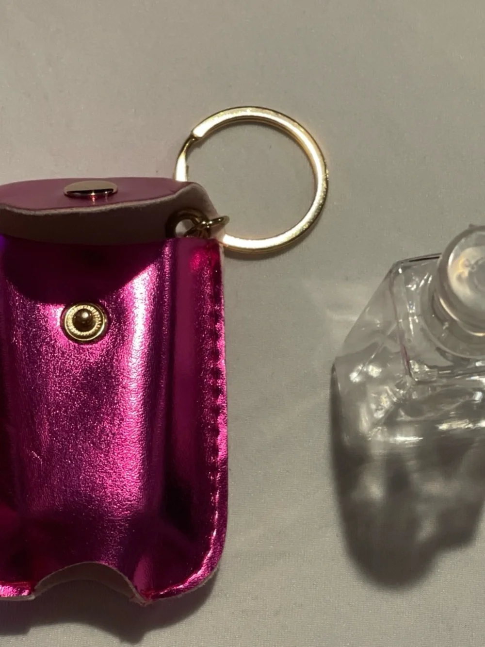 Metallic Pink Keyring Holster for Cell Accessories